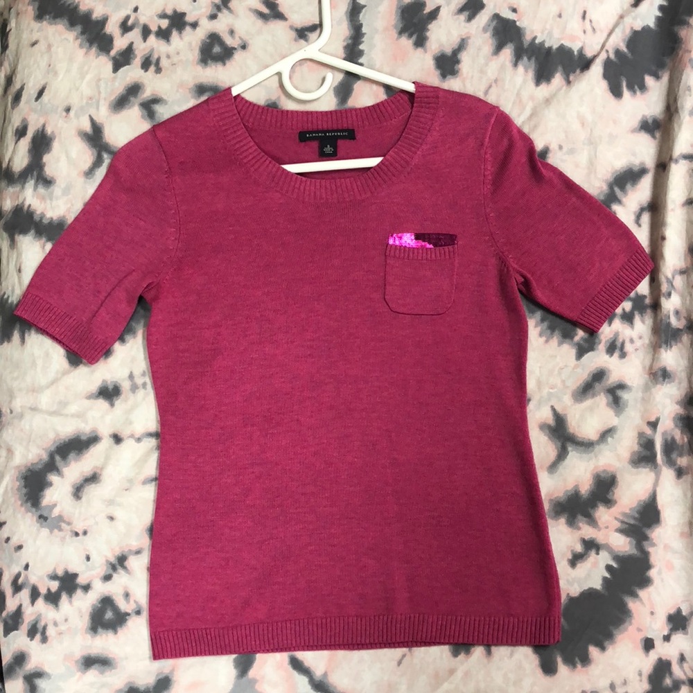 Pink Banana Republic Short Sleeve Shirt Size Small